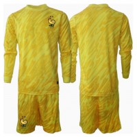 Camiseta Francia Portero Primera Equipación Replica Eurocopa 2024 para niños mangas largas (+ Pantalones cortos)